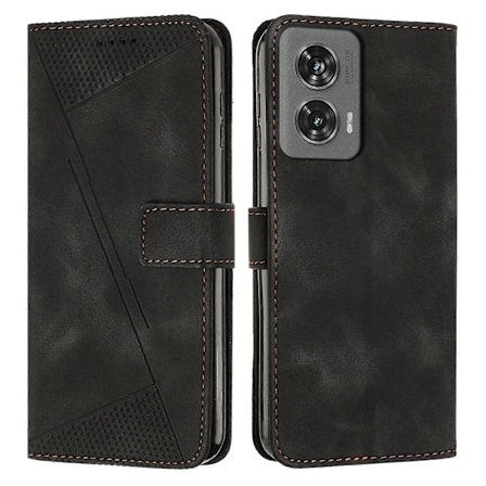 Etui Kompatibelt med Motorola Edge 50 Fusion Beskyttende Flip Blødt PU Læder Telefon Cover Kompatibelt med Motorola Edge 50 Fusion-Perfet Black