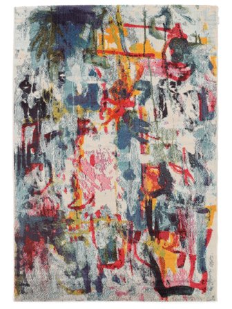 Leloudo 200X300 Multicor Abstrato Tapete