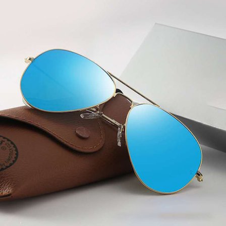 Ray Ban 3025 112/19 Aviator Guld Stel med GRØNNE SPEJL Linser - STØRRELSER (5)