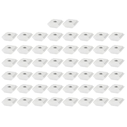 50 kpl T-muttereita, M8 T-ura Mutteri Vasarapäät Kiinnitysmutteri Alumiiniseos Valikoima Sarja Alumiiniprofiilille