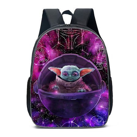 Star Wars Yoda Baby 3D Ryggsäck Barn Pojkar Flickor Junior Skola Bokväska Resa Ryggsäck Student Axelväska Present