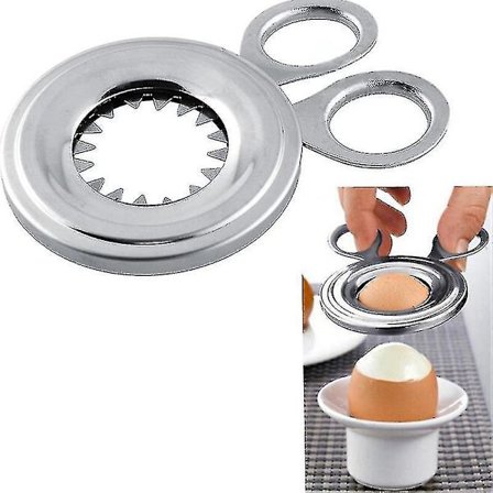 Holdbar Praktisk Rustfrit Stål Kogt Æg Skalskærer Snipper Åbner Køkken Gadget Hjemme Essential Æg Cracker Sølv 1stk