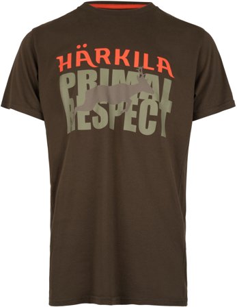 Härkila Respect T-shirt puuvillainen t-paita, ruskeavihreä