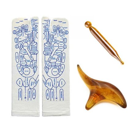 Akupressur-refleksologi-sokker med triggerpunkt-massageværktøj, fodrefleksologi-sokker til kvinder og mænd til smertelindring hjemme