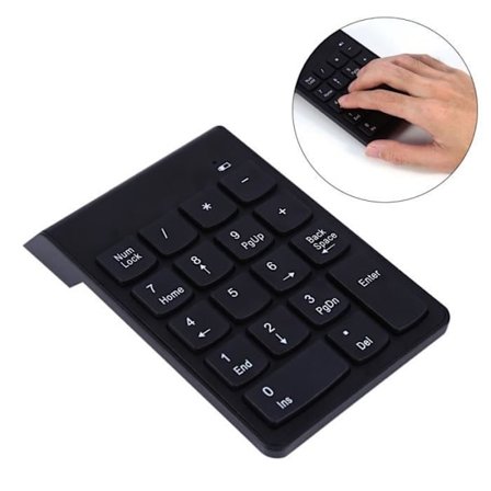 USB Numerisk Tastatur Mini Numerisk Tastatur 18 Taster Tastatur for Laptop Stasjonær PC Pro HB040-SHO