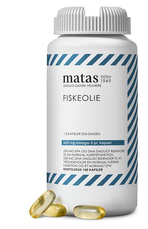 Matas Striber Fiskeolie 1000 mg 140 kaps., Helse & Madvarer, Kosttilskud, Fiskeolie & Omega 3