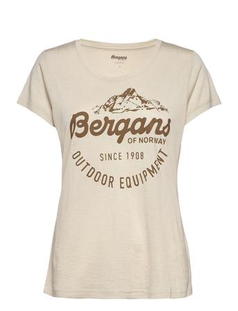 Graphic Wool W Tee T-shirt Top Brun Bergans