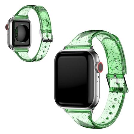 Apple Watch Series 6 / 5 40 mm urrem i glitterstil - Grøn Green