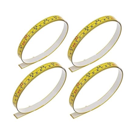 4 Selvklæbende Målebånd og Metriske Graduerede Målebånd med Klæbende Træbearbejdningssav og