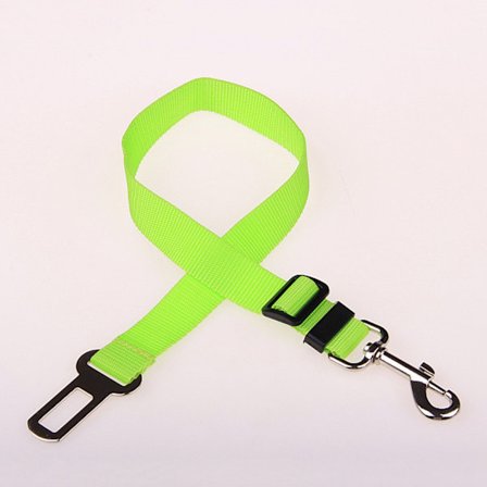 Strækbart sikkerhedssele til hunde, hundesele til autostole, sikker kørsel i bil (grøn)