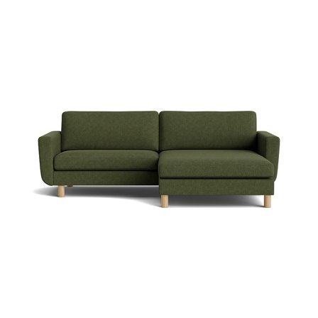 Haven Chaiselongue-Sofa, wendbar | breite Chaiselongue in Aragon Grün, moderner Stil, bequemer Sitzkomfort, Höhe 86cm, zeitloses Design.