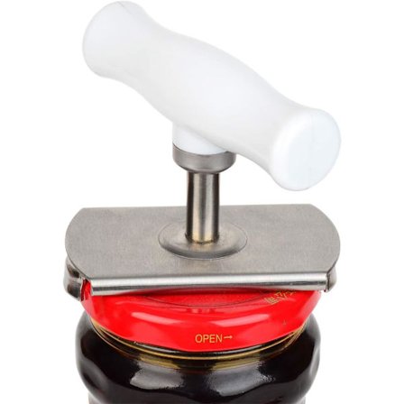 Rostfritt Stål Burköppnare med Justerbar Storlek för Seniorer, Personer