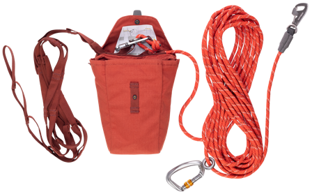RuffWear Knot-a-Hitch juoksunaru retkelle, punainen