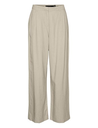 Vmmindy Mw Linen Dad Pant Mix Beige Vero Moda