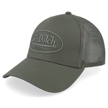 Von Dutch - Verde trucker Cappellino - Oval Patch Dark Green A-Frame Trucker @ Hatstore