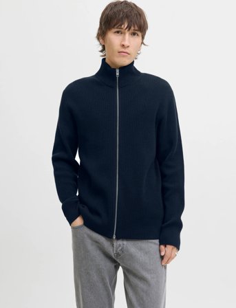 Jack & Jones Jjeperfect Knit Zip Cardigan Sn - Navy - S