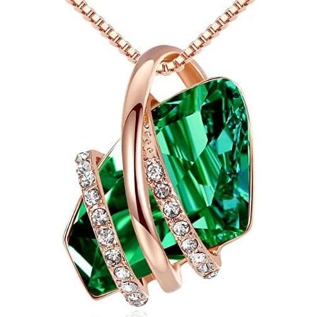 Önskestehänge med födelsedagskristall, 18K roséguldpläterad