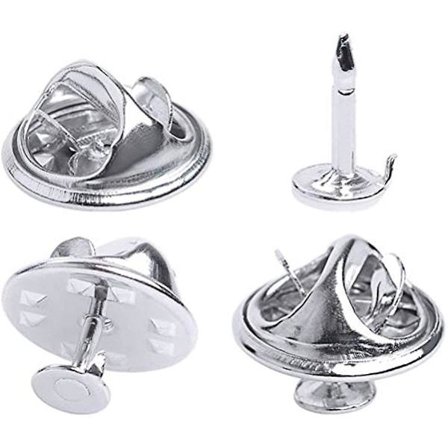 100 par Butterfly Clutch Tie Pins, Sliver Butterfly Clutch Metal Pin Backs Udskiftning Butterfly Clutch Backs Med Blanke Pins Til Håndværk 