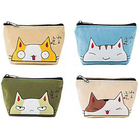 4 kpl Kolikkokukkaro, Oxford Kolikkokukkaro Lompakko Söpö Pieni Kannettava Kolikko Vetoketjullinen Lompakko Mini Lompakko