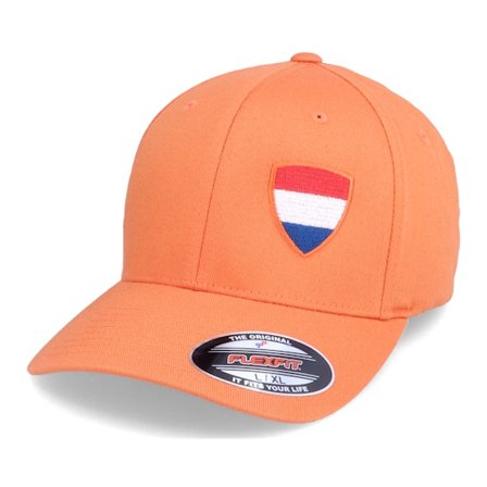 Forza - Oranje flexfit Cap - Netherlands Flag Shield Orange Flexfit @ Hatstore