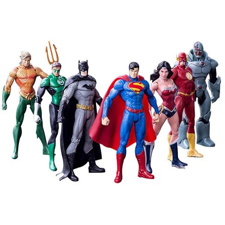 7 stk./sæt DC Justice League Batman Dukke Actionfigur Mini Statue Legetøj Samleobjekt