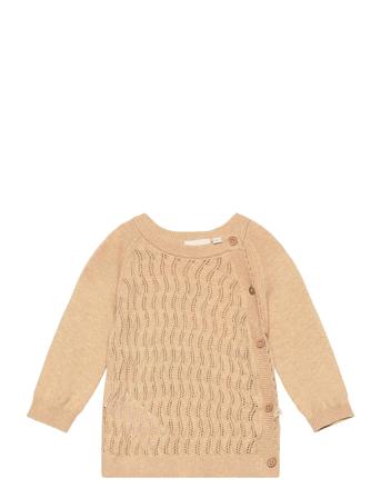 Nbfnina Ls Wrap Knit Lil Beige Lil'Atelier