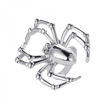 Gothic Spider Ring för kvinnor Män Charm Punk Estetisk Grunge Par Ring Vintage Cool Stuff Party Designer Smycken Anillos Mujer