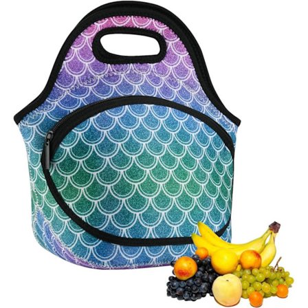 1 st studentlunchväska, isolerad lunchväska, neopren tryckt lunchlåda