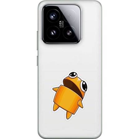 Kompatibel Mobilcover til Xiaomi Xiaomi 15 Orange tegnet figur med store øjne og dynamisk pose i legende stil