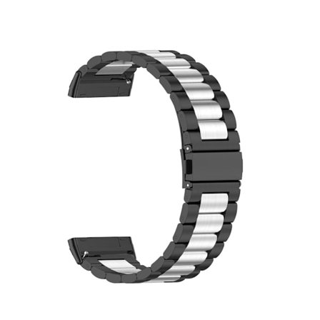Fitbit Sense 2 / Versa 4 / 3 klockarmband i rostfritt stål - Svart / Silver