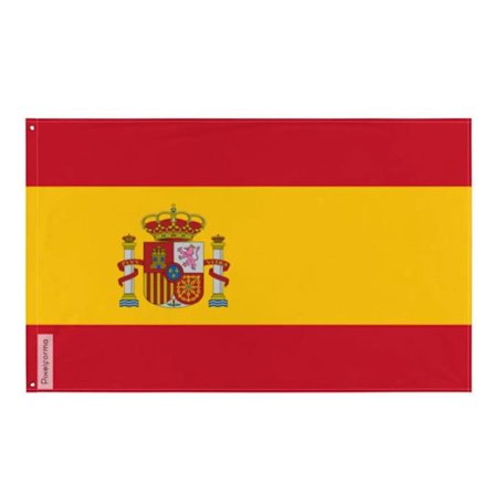 Lippu - Espanja - 120 x 180 cm - Polyesteri - Etu/tausta - Rautarenkaat