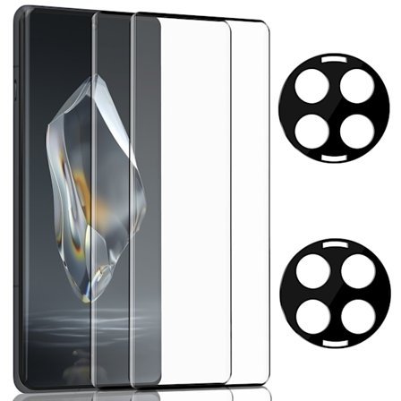 2-Pack Oneplus 12R Näytönsuoja & 2-Pack linssinsuoja - Karkaistu Lasi 9H - Super laatu 3D