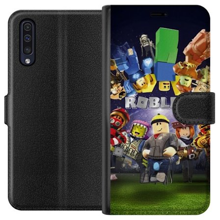 Kompatibelt Lommeboketui til Samsung Samsung Galaxy A50 Roblox Verden - Spilleventyr for Barn og Ungdom