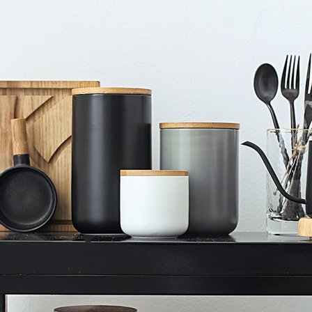 Keramisk förseglad burk, flerkornsförvaringsburk, köksmat