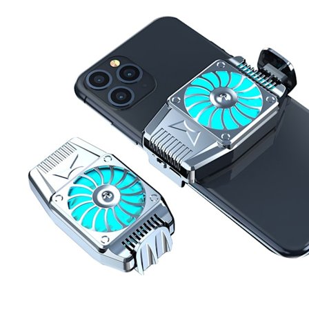 Silver Universal Mini Turbo Telefonkylfläkt Radiator Hurricane Gaming Cooler Telefonkylfläkt