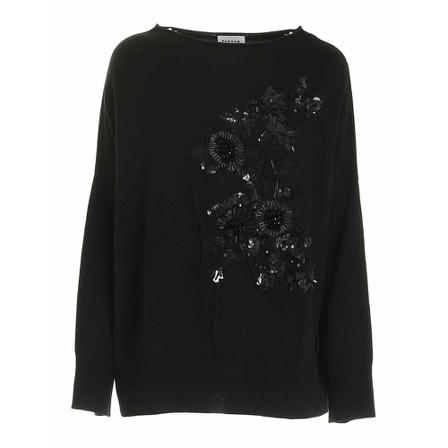 P.a.r.o.s.h., Over shirt with applications Zwart, Dames, Maat:S