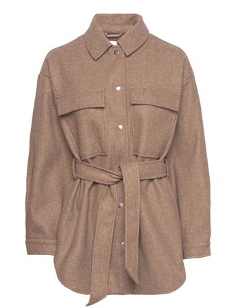 Onlnea L/S Belt Shacket Cc Pnt Brown ONLY