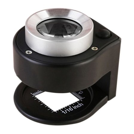 30X forstørrelsesglas med LED-lampe til visning af tryknet, dueøje, kludsspejl