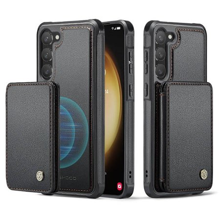 (For Samsung S23 Plus) Magnetisk lommebokdeksel for telefon med RFID-beskyttelse og støtte