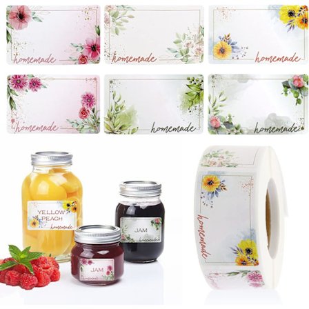 Selvklebende etiketter syltetøy etikett hjemmelaget klistremerke syltetøy krukke klistremerker for aprikos frukt kjøkken krukke flaske