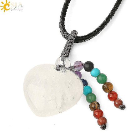 Muodin ja kauniiden naisten luonnonkristalli kaulakoru sydänriipus kaulakoru lyhyt tupsu Chakra