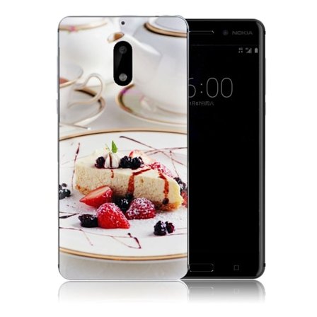 Nokia 6 Silikone cover - Frugt kage
