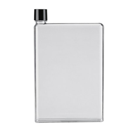 A5 Platt Vattenflaska Reseflaska Bärbar Resemugg Platt Sport Vattenflaska för Sport Camping Gym Fitness Utomhus Vit 420ml