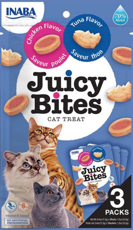 Churu - Cat Juicy Bites kylling og tunfisk, 3-pk. - Katt - Kattegodteri & kattegress - Belønningsgodbiter katt - ZOO.no
