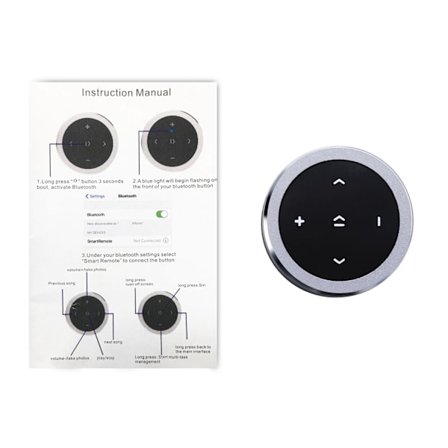 Bilratsæt Trådløs Bluetooth 4.0 fjernbetjening medieknap til mobiltelefon-tablet