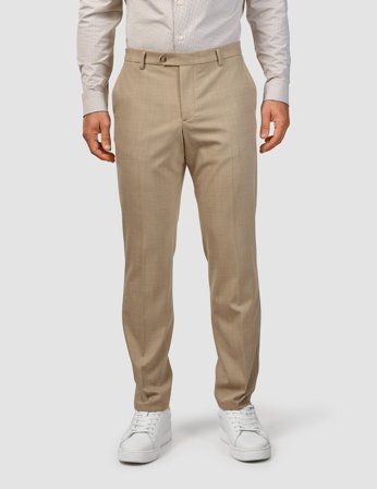 Shaping New Tomorrow - Tech Wool Suit Pants - Sand - Regular Fit - Herre - 34/36