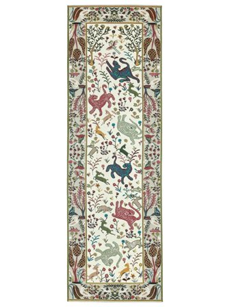 Tappeto Per Interni/Esterni Lavable Piccolo Tigras - Verde/Multicolore (Pastello) 80X250 In Stile Classico