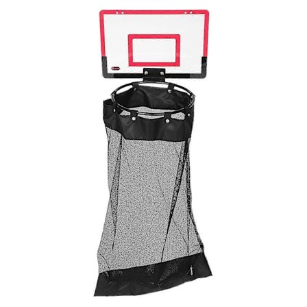 Tvättkorg för badrumsvägg att hänga över dörren med basketkorgsdesign, dragkedja, 40x33x26cm, röd