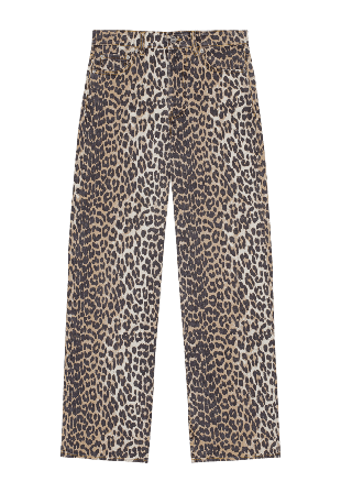 GANNI Print Izey Jeans Dam Brun 29