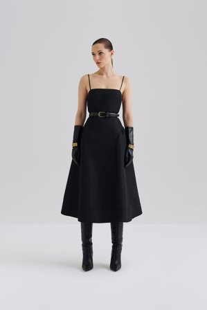 Malina - Calista midi dress - 44 - Black